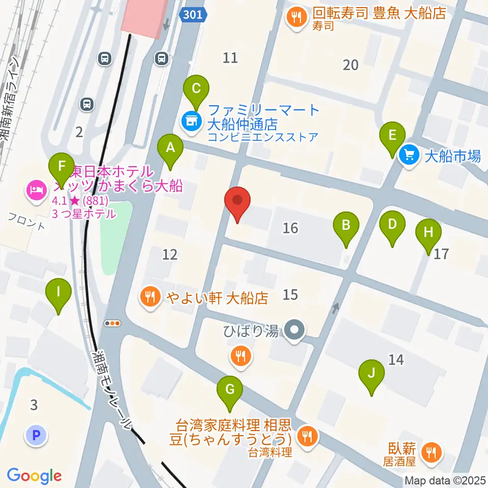 ソニアボーカル教室周辺の駐車場・コインパーキング一覧地図