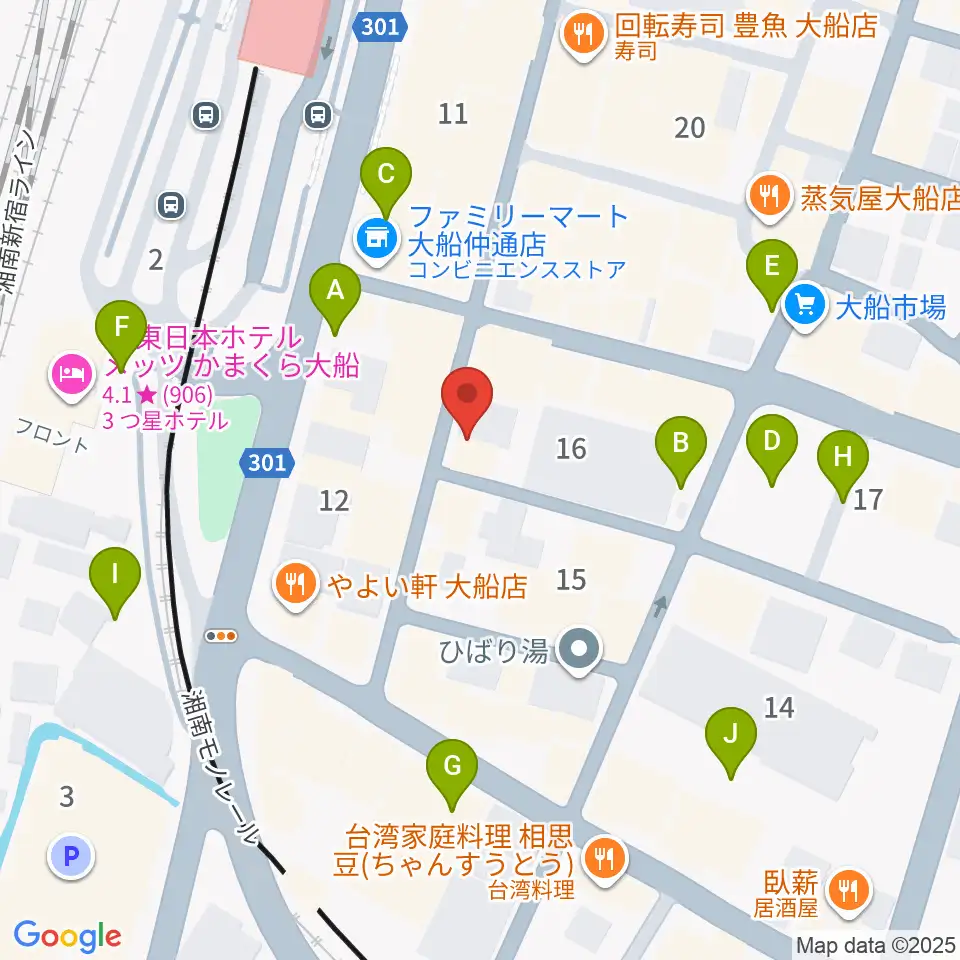 ソニアボーカル教室周辺の駐車場・コインパーキング一覧地図