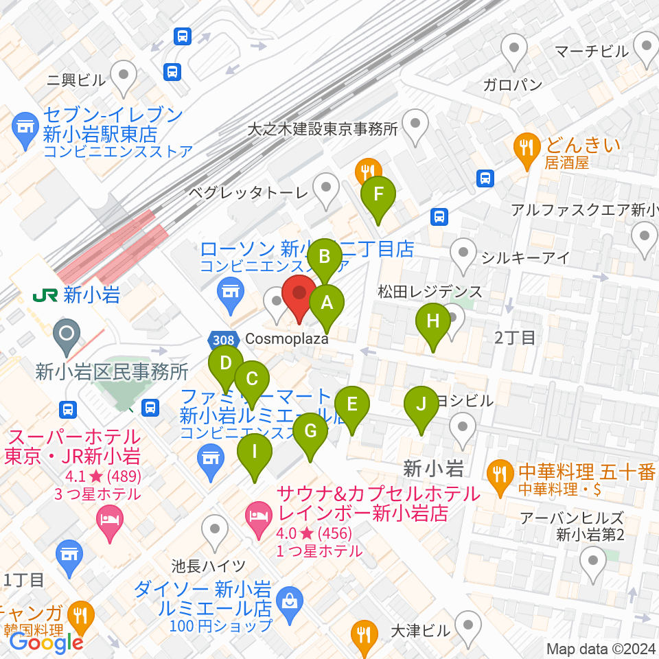 USボーカル教室新小岩駅前校周辺の駐車場・コインパーキング一覧地図