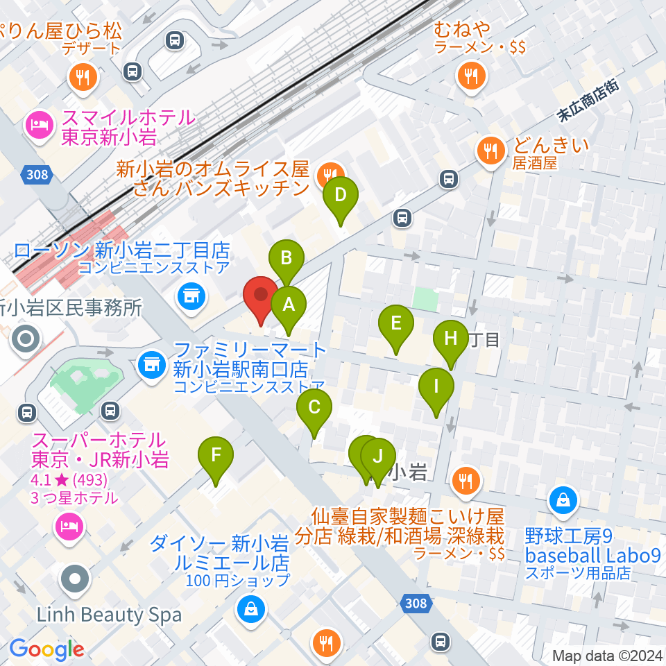 USボーカル教室新小岩駅前校周辺の駐車場・コインパーキング一覧地図