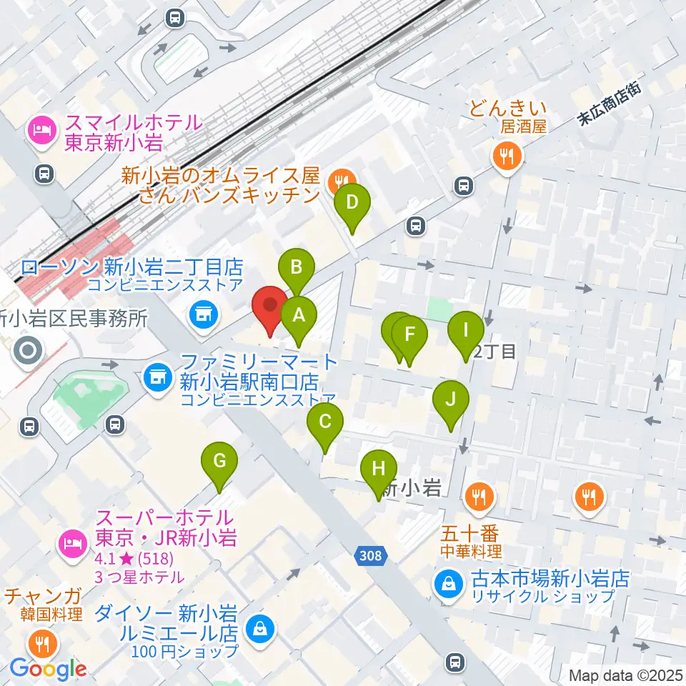 USボーカル教室新小岩駅前校周辺の駐車場・コインパーキング一覧地図