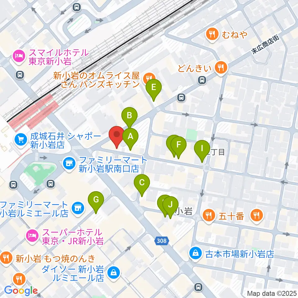 USボーカル教室新小岩駅前校周辺の駐車場・コインパーキング一覧地図