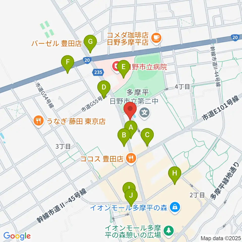 ミュージックスクールTakashima周辺の駐車場・コインパーキング一覧地図