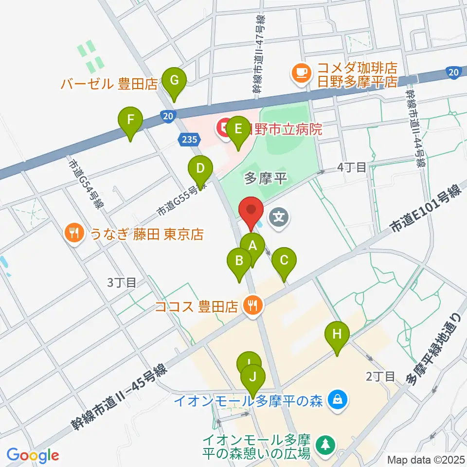 ミュージックスクールTakashima周辺の駐車場・コインパーキング一覧地図