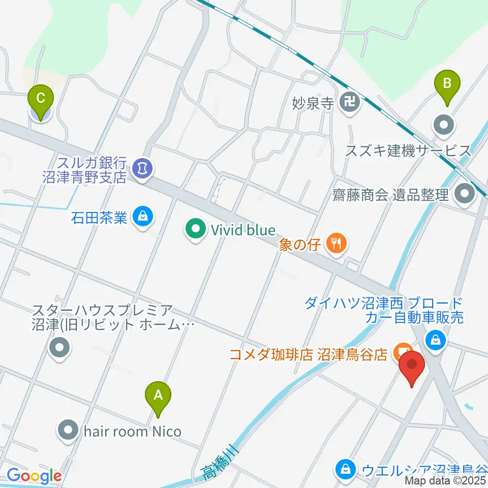 ミュージック・ラフェスタ周辺の駐車場・コインパーキング一覧地図
