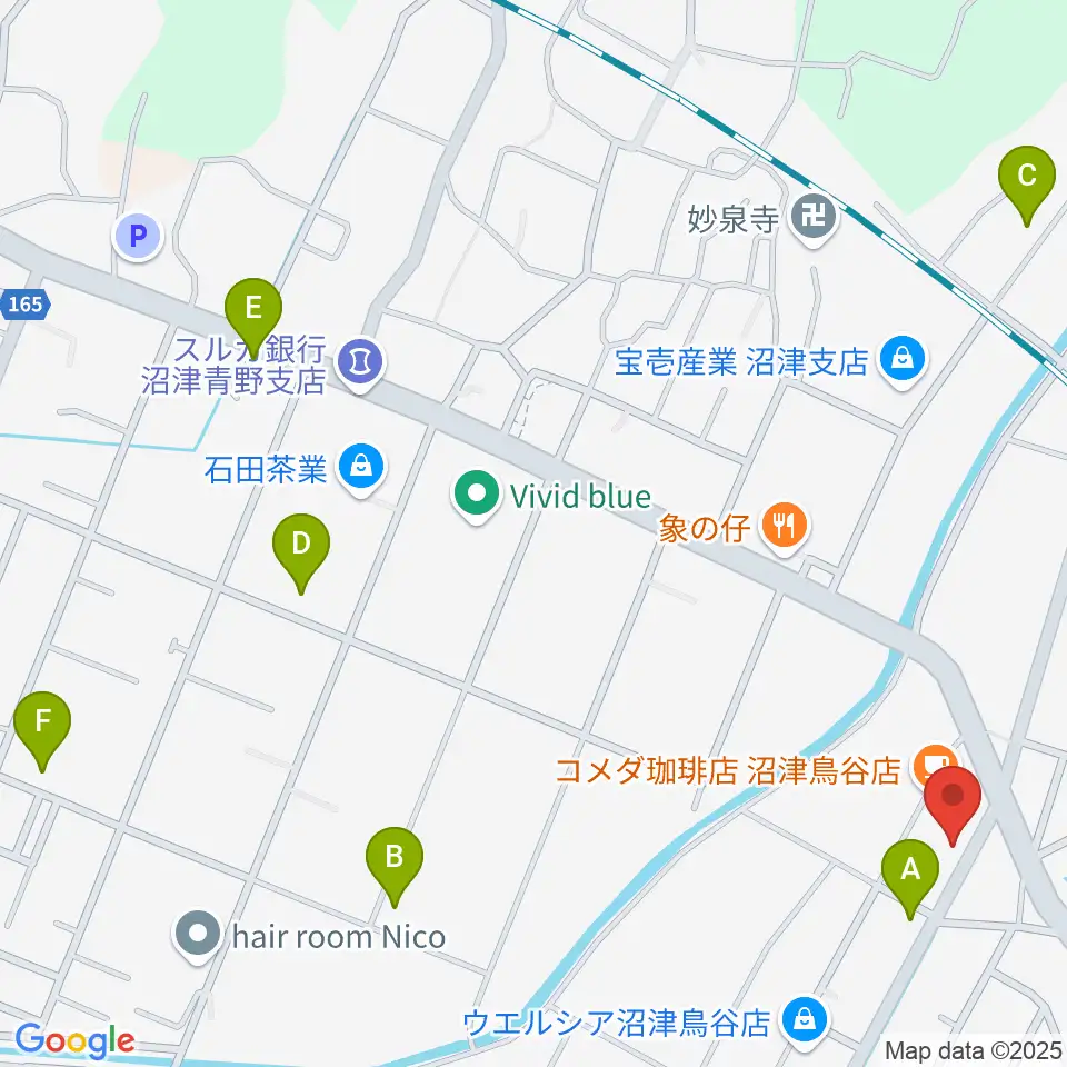 ミュージック・ラフェスタ周辺の駐車場・コインパーキング一覧地図