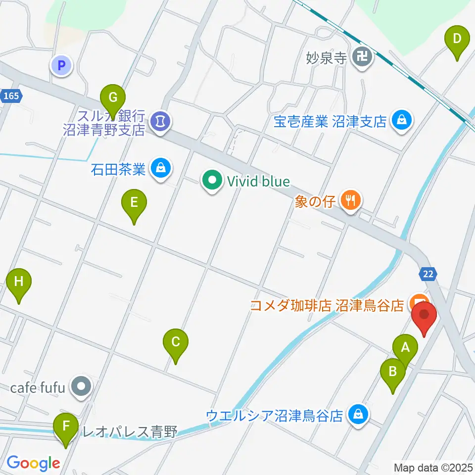 ミュージック・ラフェスタ周辺の駐車場・コインパーキング一覧地図
