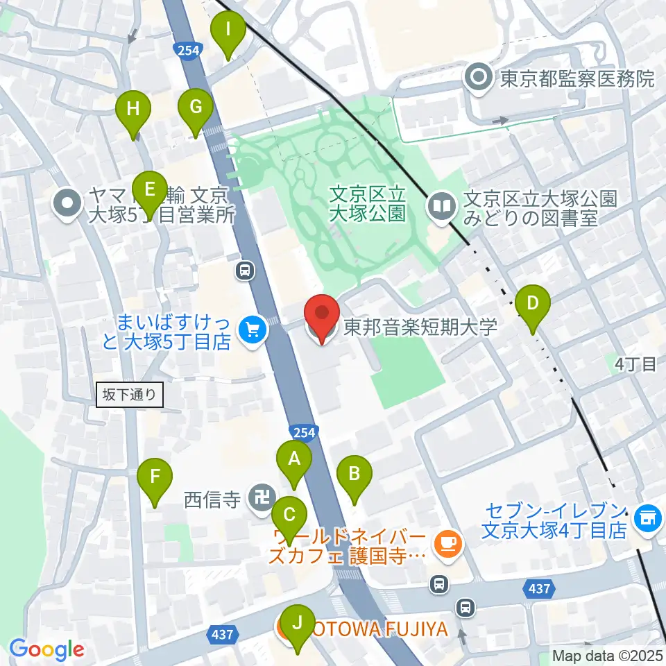 東邦音楽大学大学院周辺の駐車場・コインパーキング一覧地図