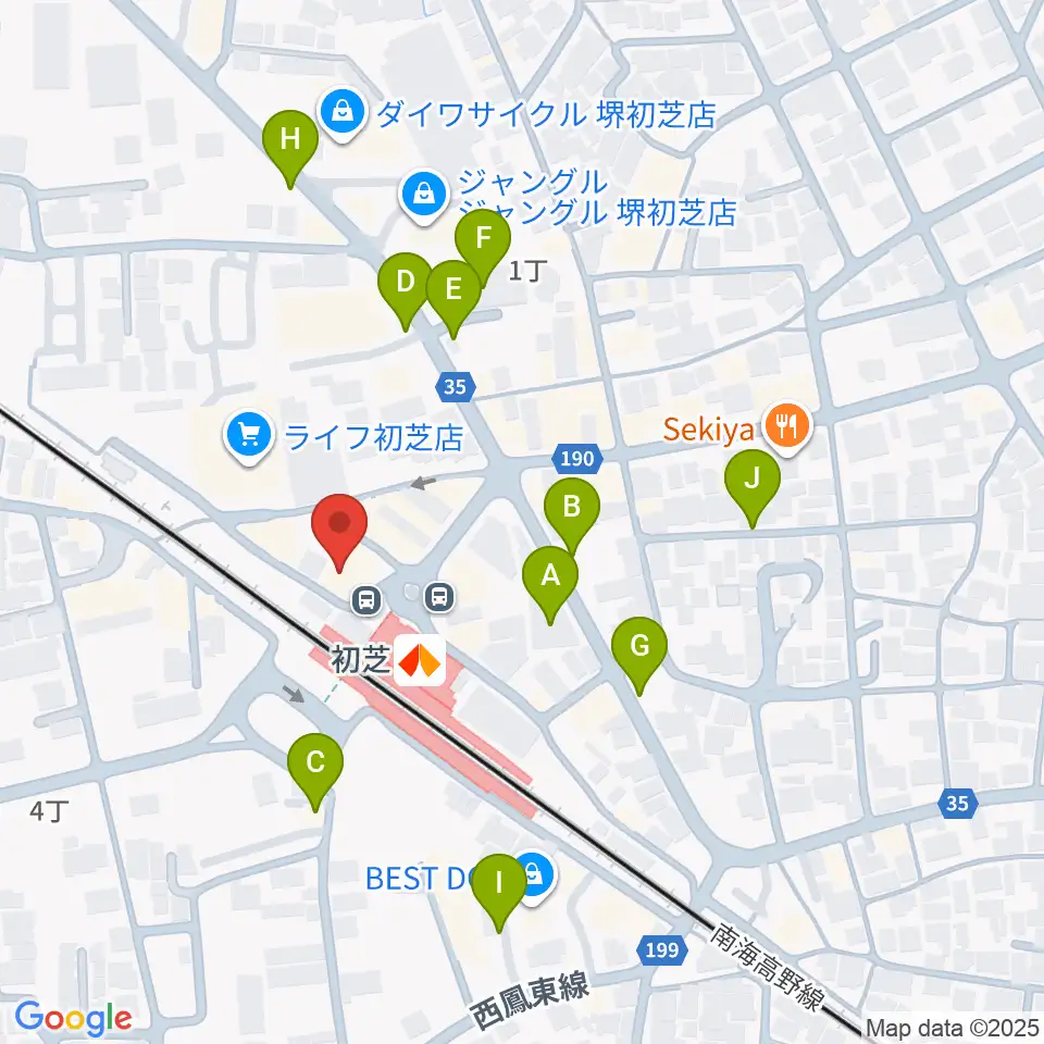 サカグチ音楽センター周辺の駐車場・コインパーキング一覧地図
