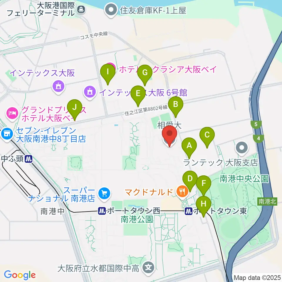 相愛大学 音楽学部音楽学科周辺の駐車場・コインパーキング一覧地図