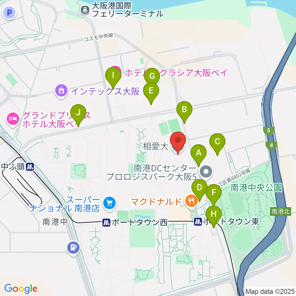相愛大学 音楽学部音楽学科周辺の駐車場・コインパーキング一覧地図