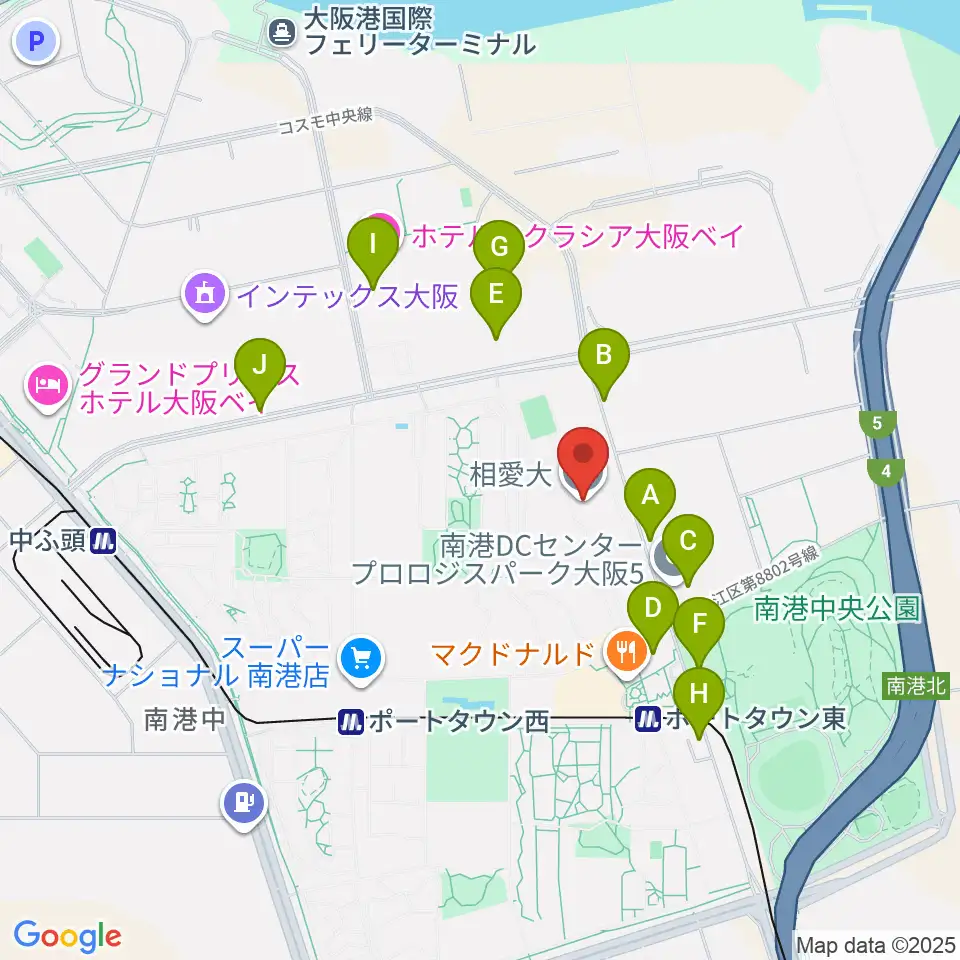 相愛大学 音楽学部音楽学科周辺の駐車場・コインパーキング一覧地図