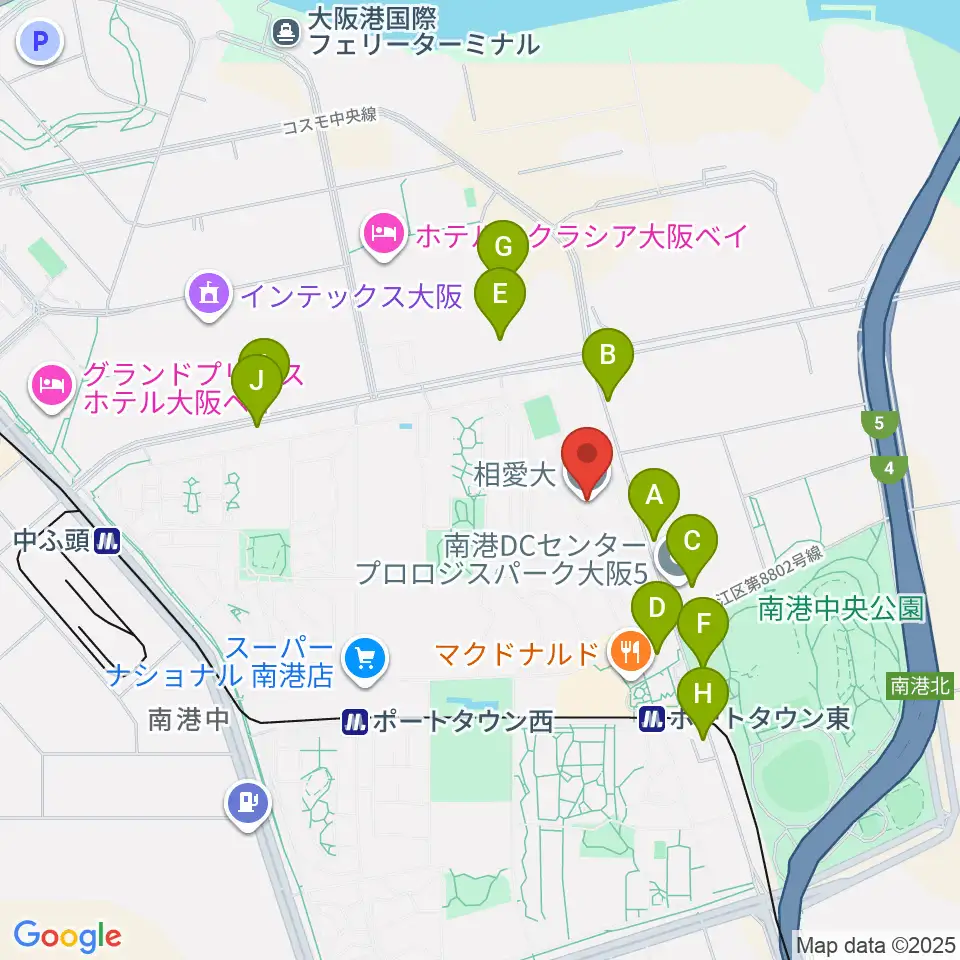 相愛大学 音楽学部音楽学科周辺の駐車場・コインパーキング一覧地図
