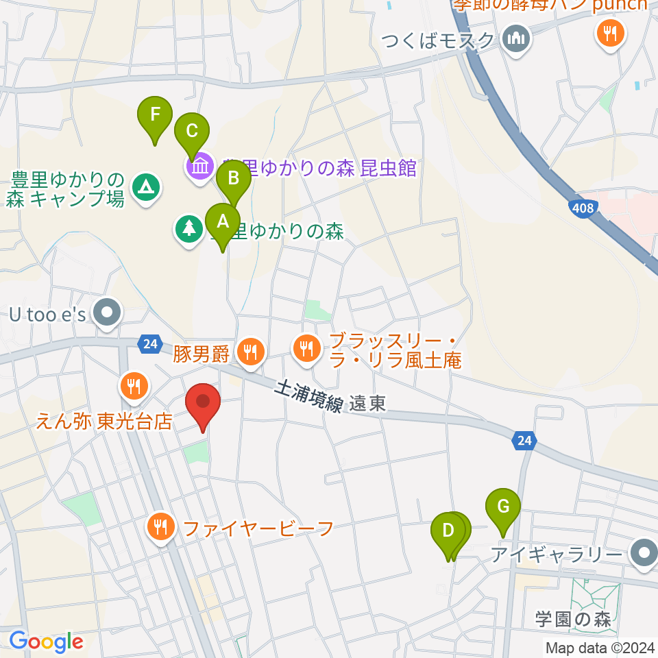 バッハの森周辺の駐車場・コインパーキング一覧地図