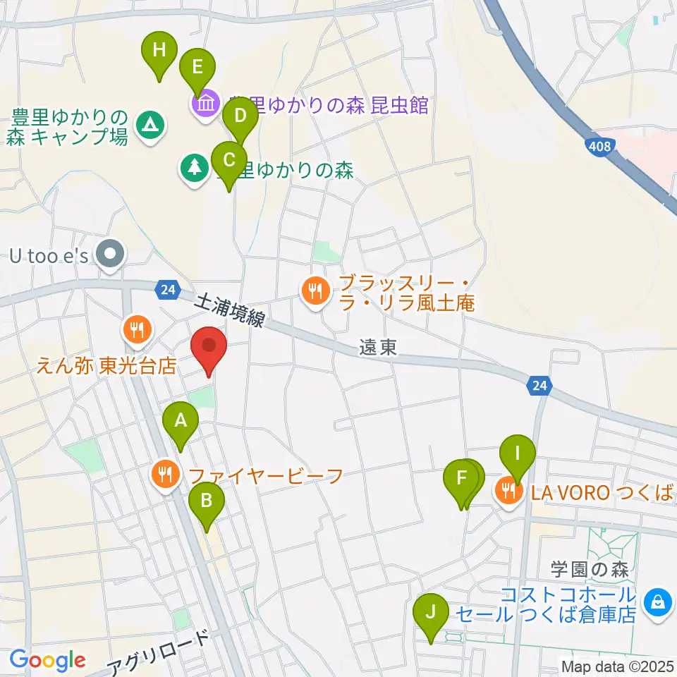 バッハの森周辺の駐車場・コインパーキング一覧地図