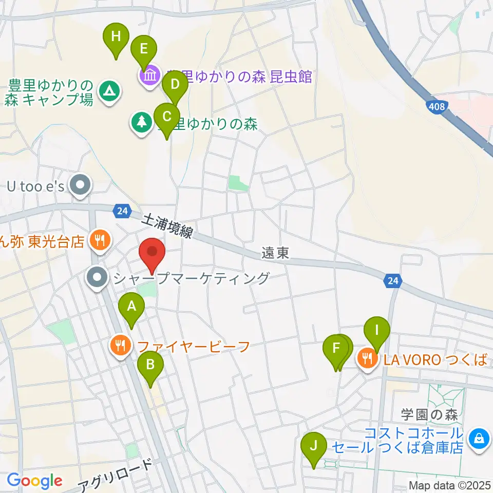 バッハの森周辺の駐車場・コインパーキング一覧地図