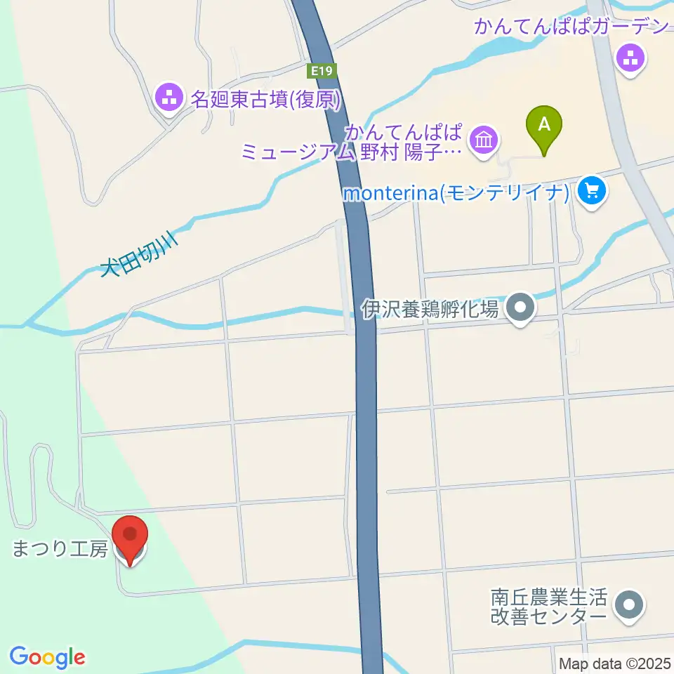 まつり工房周辺の駐車場・コインパーキング一覧地図