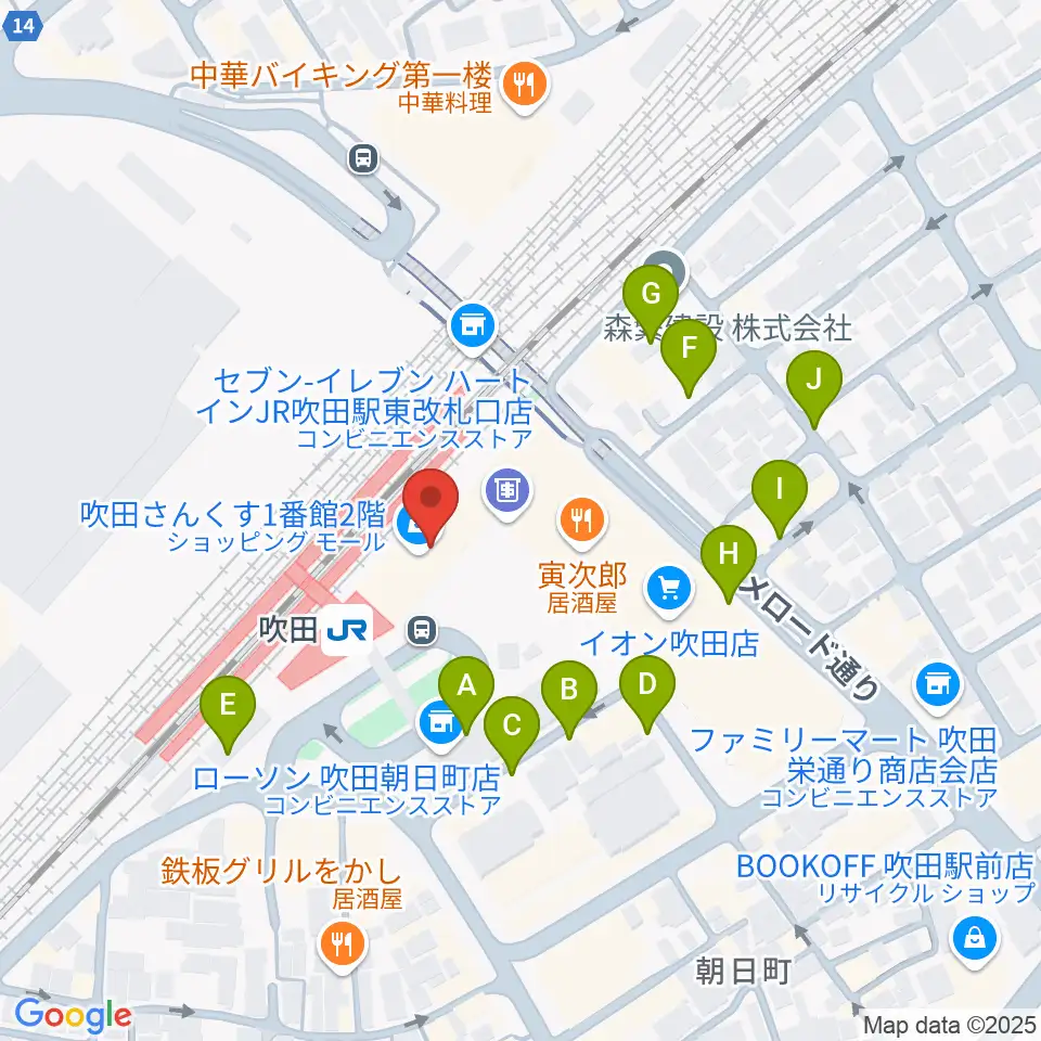 大阪シティアカデミー周辺の駐車場・コインパーキング一覧地図