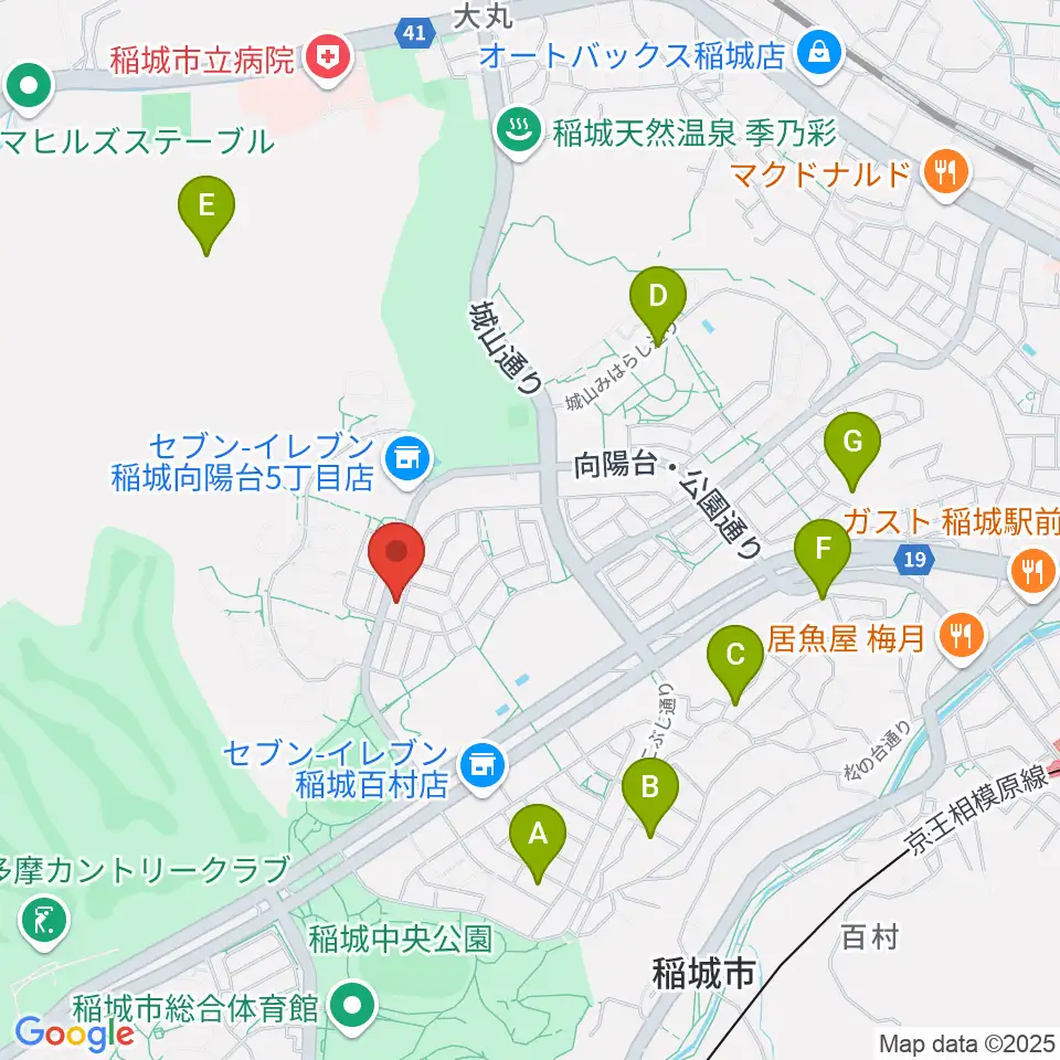 向陽台ミュージック・バルーン周辺の駐車場・コインパーキング一覧地図