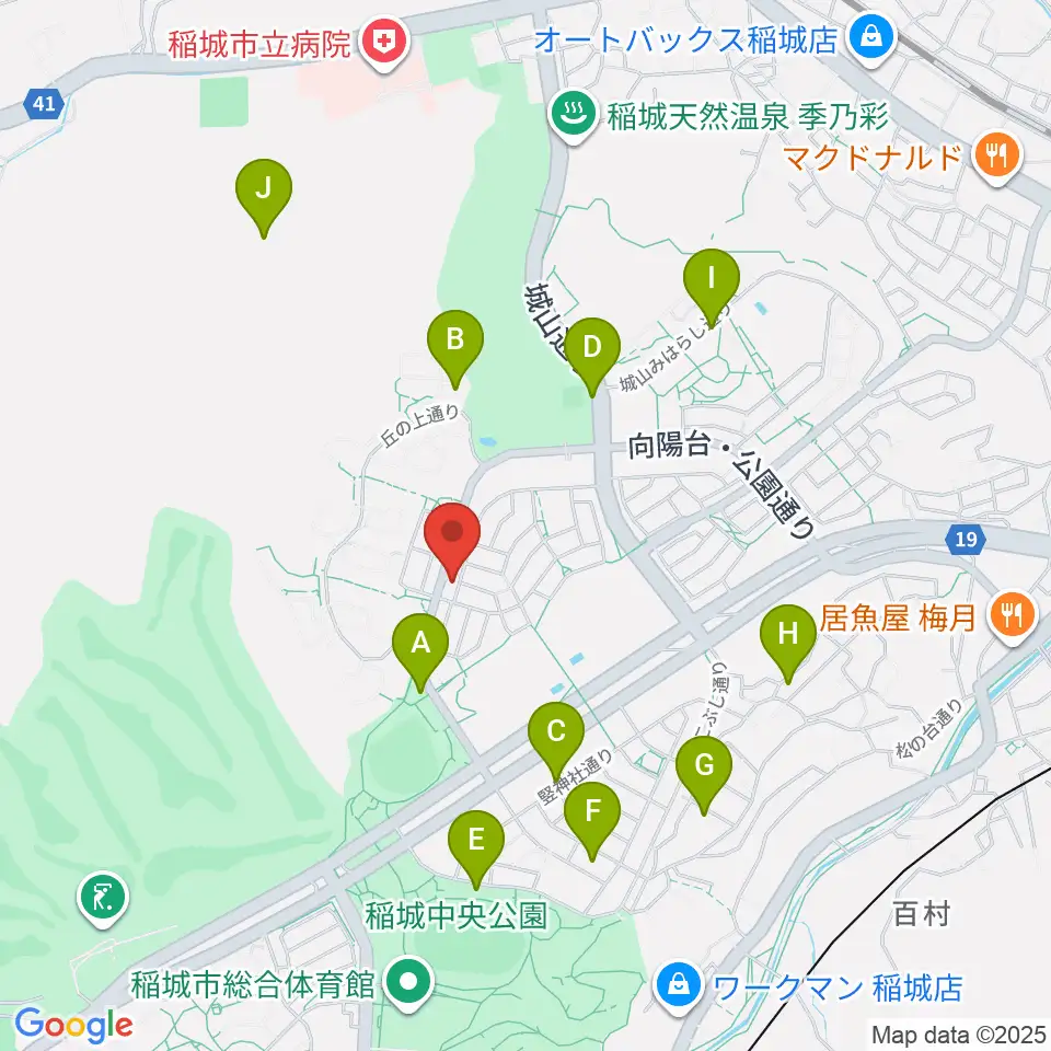 向陽台ミュージック・バルーン周辺の駐車場・コインパーキング一覧地図