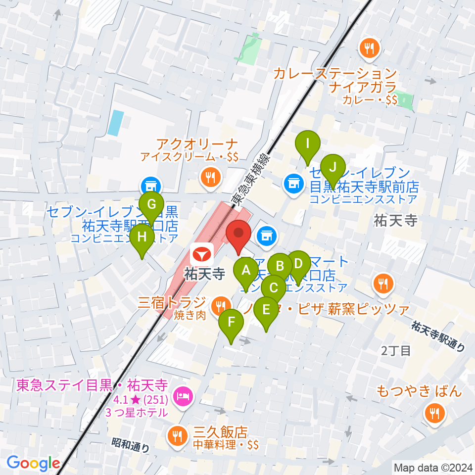 ポエポエ東京 ウクレレ教室周辺の駐車場・コインパーキング一覧地図