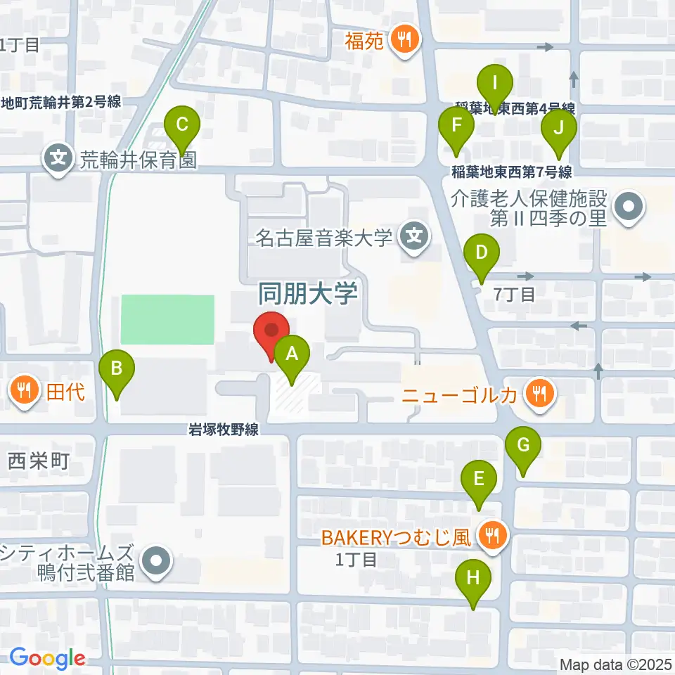 名古屋音楽大学周辺の駐車場・コインパーキング一覧地図