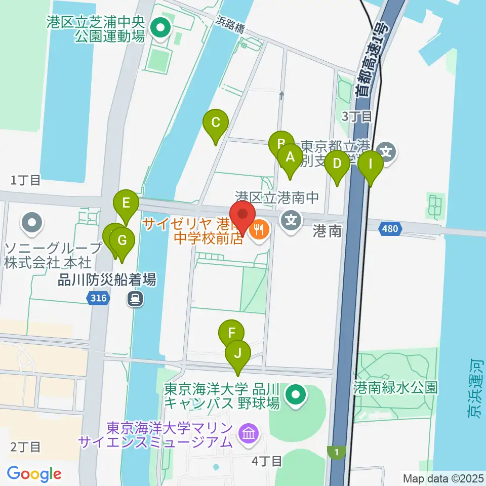 カワイ音楽教室 MS品川周辺の駐車場・コインパーキング一覧地図