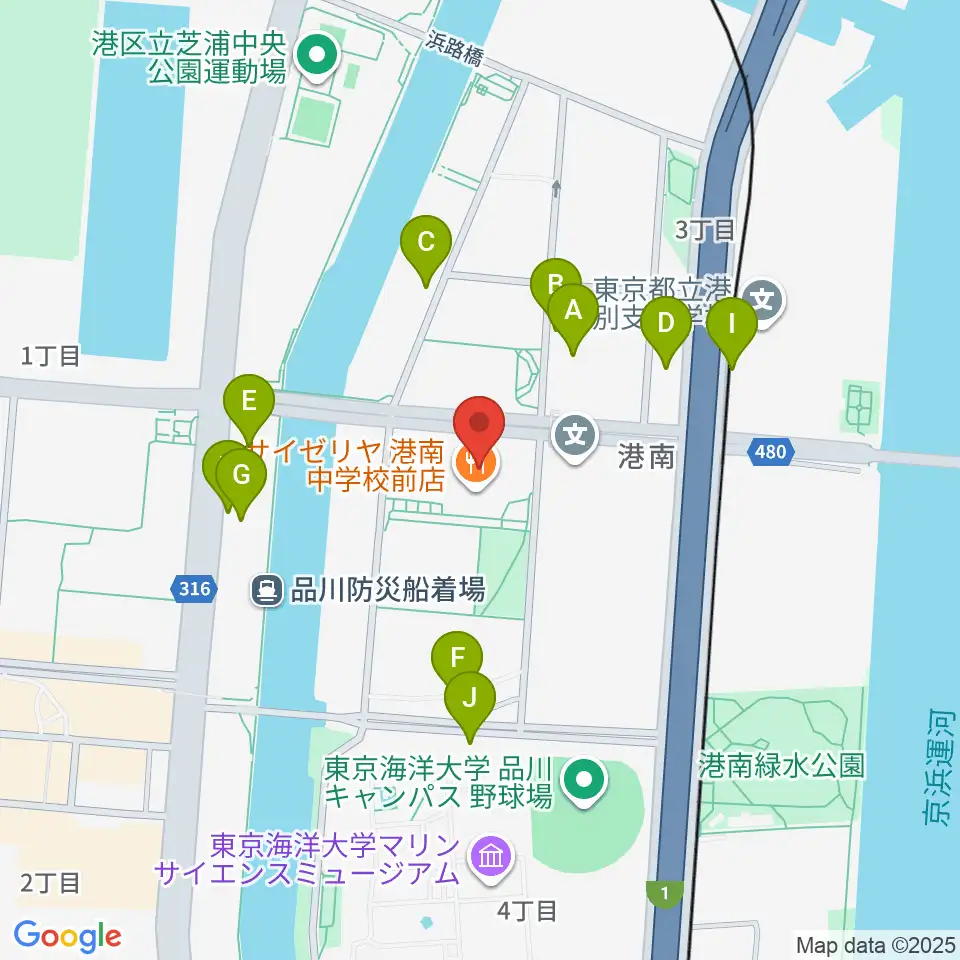 カワイ音楽教室 MS品川周辺の駐車場・コインパーキング一覧地図