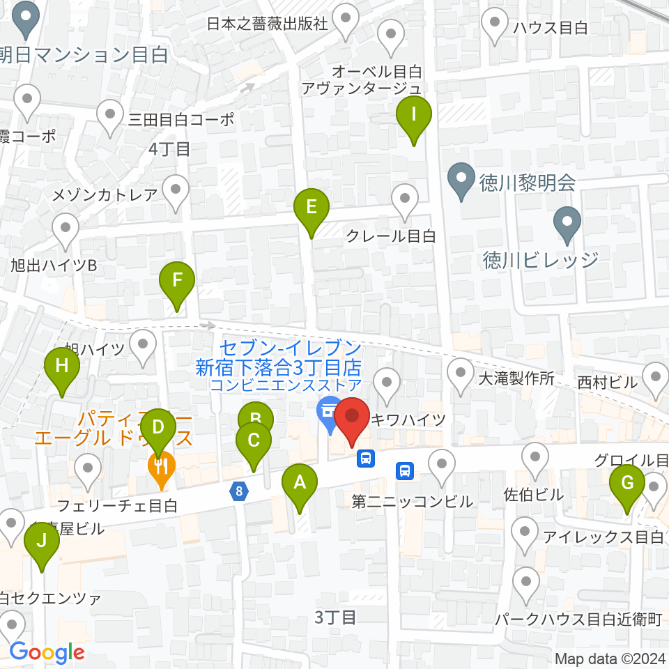 音楽教室アルル周辺の駐車場・コインパーキング一覧地図