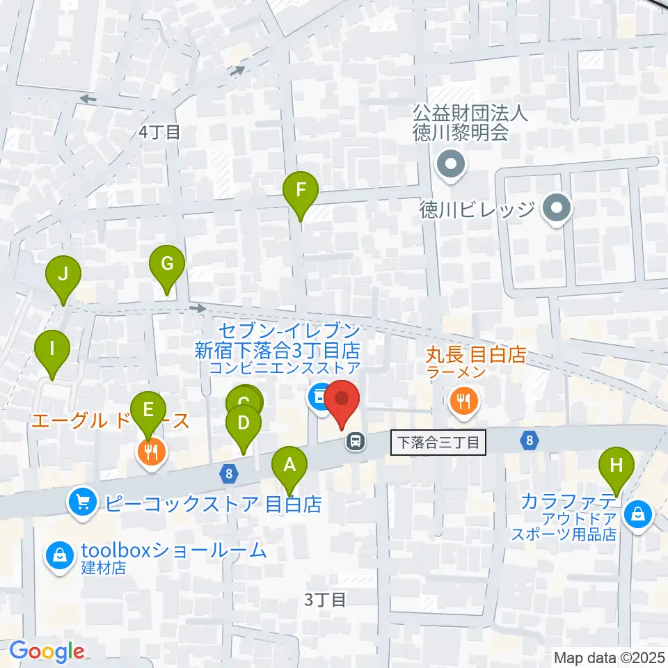音楽教室アルル周辺の駐車場・コインパーキング一覧地図