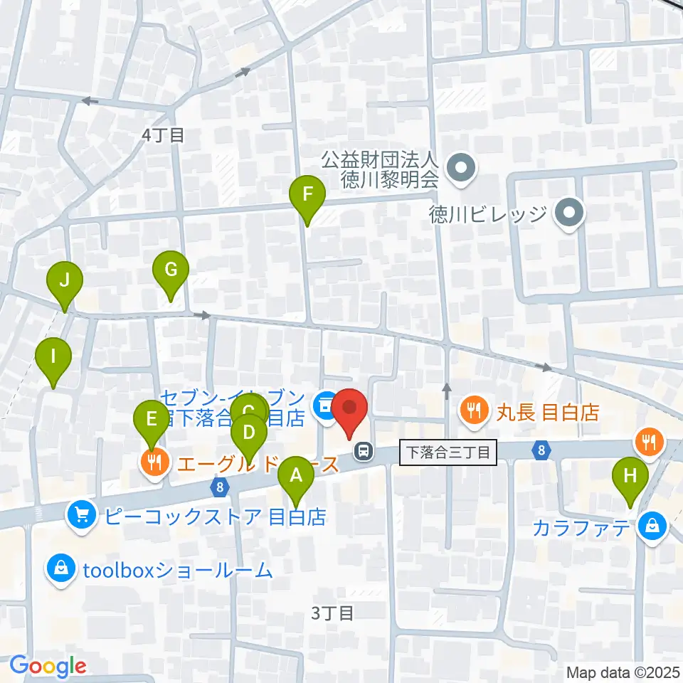 音楽教室アルル周辺の駐車場・コインパーキング一覧地図