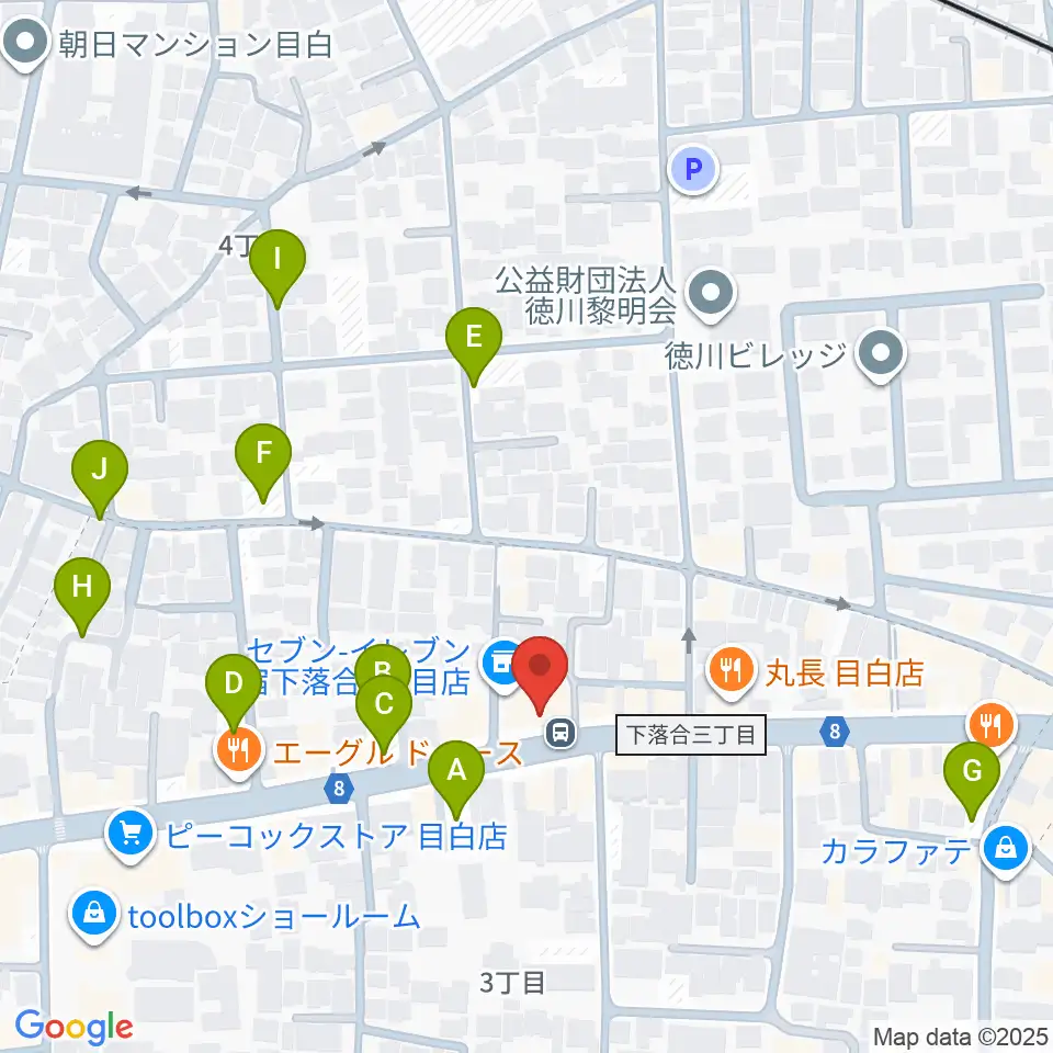 アルル音楽教室周辺の駐車場・コインパーキング一覧地図