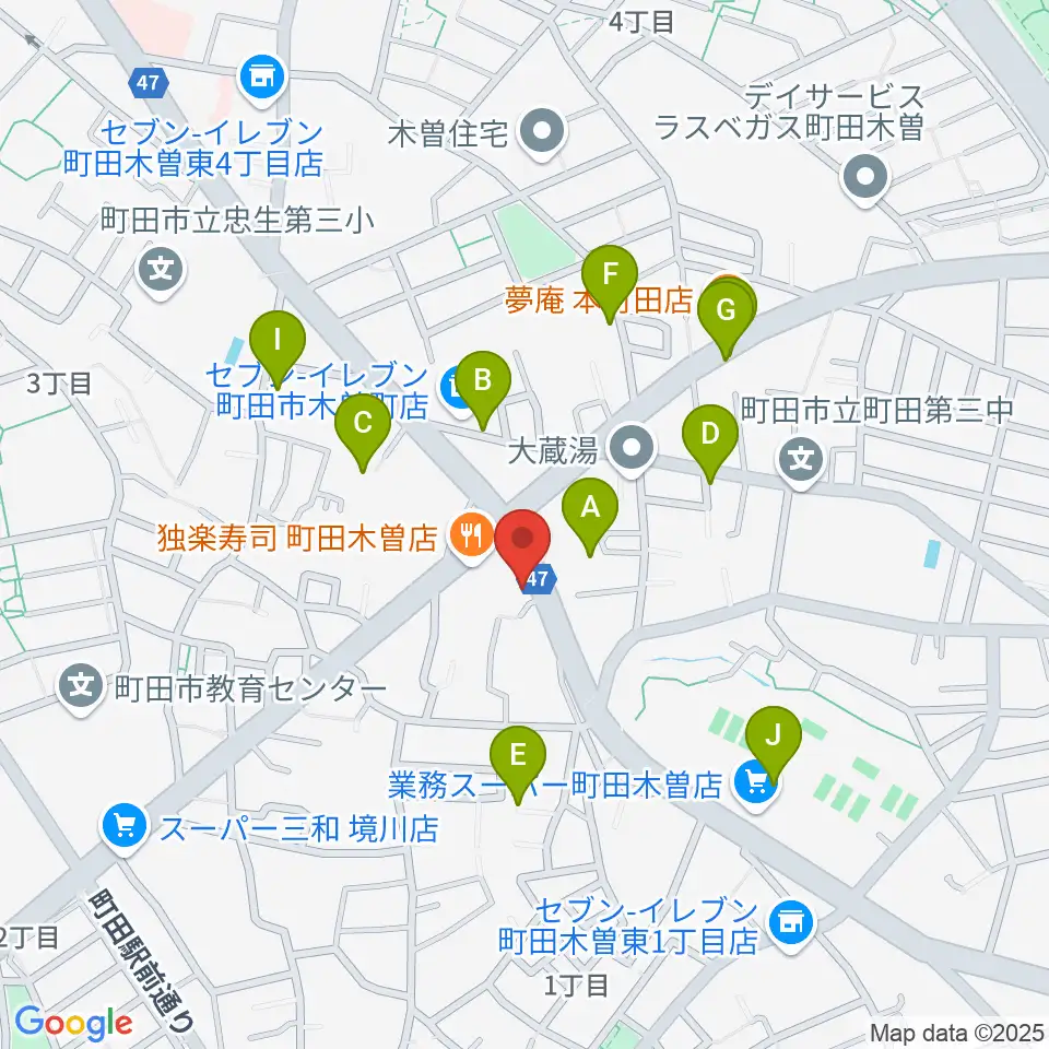 フランツ音楽研究所周辺の駐車場・コインパーキング一覧地図