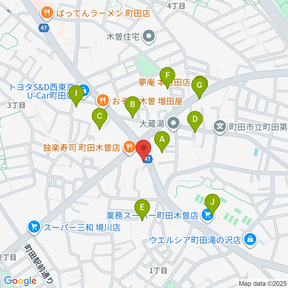 フランツ音楽研究所周辺の駐車場・コインパーキング一覧地図