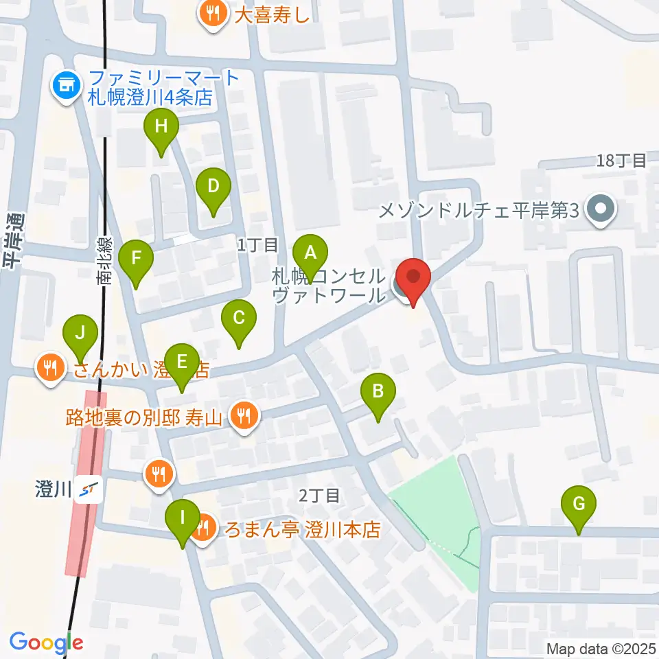 札幌コンセルヴァトワール周辺の駐車場・コインパーキング一覧地図