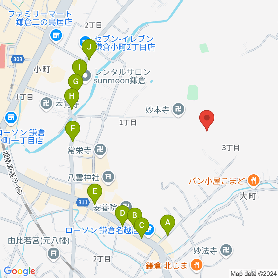 SIFレコーディングスタジオ周辺の駐車場・コインパーキング一覧地図