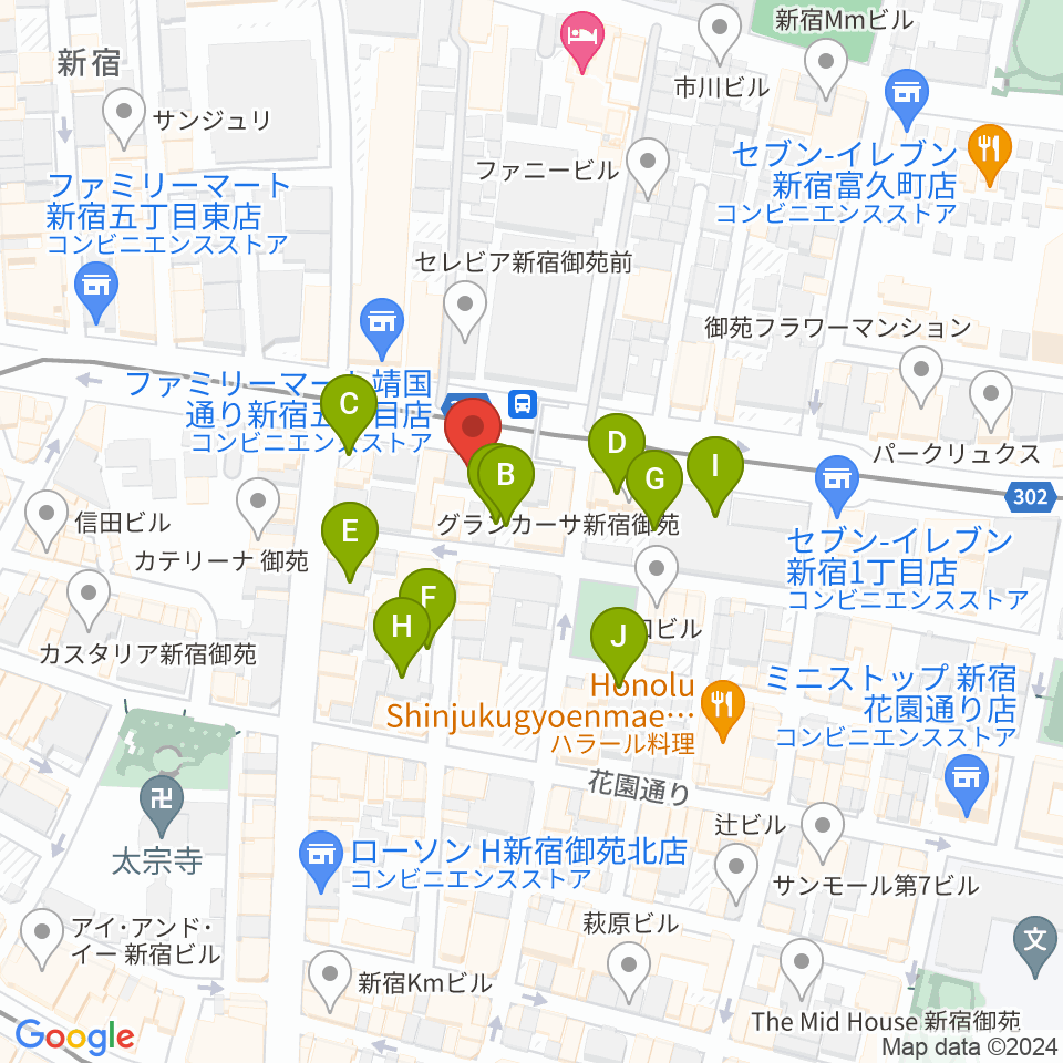 新宿WildSideTokyo周辺の駐車場・コインパーキング一覧地図