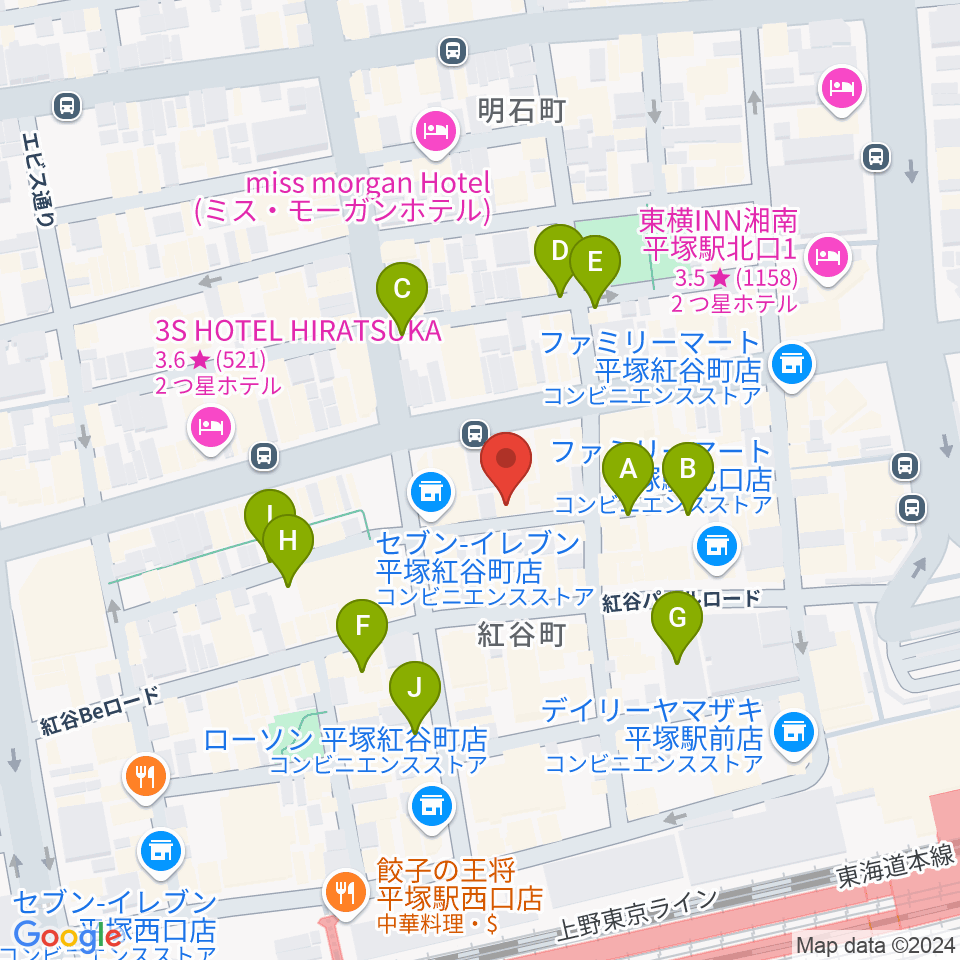 パプリカミュージックスタジオ周辺の駐車場・コインパーキング一覧地図