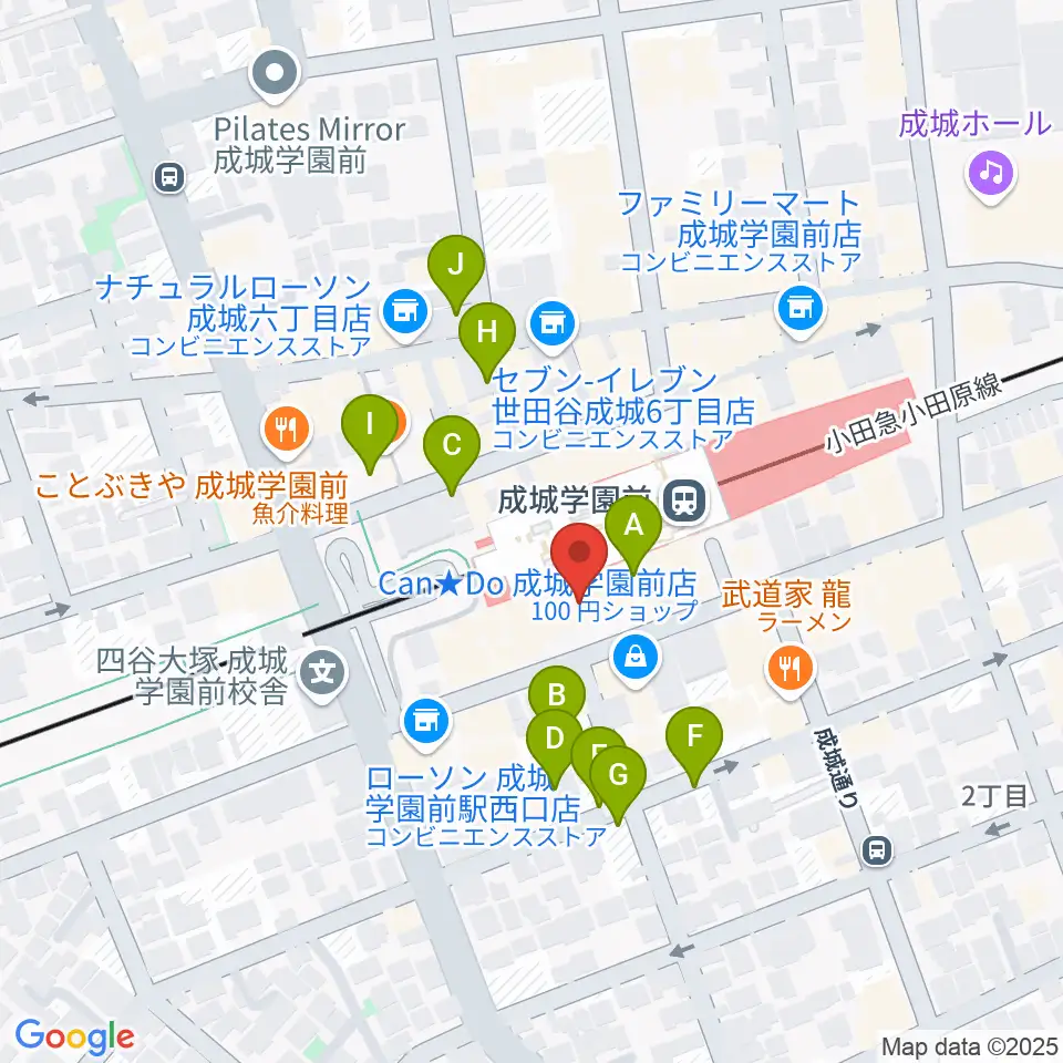 成城ミュージックアカデミー周辺の駐車場・コインパーキング一覧地図