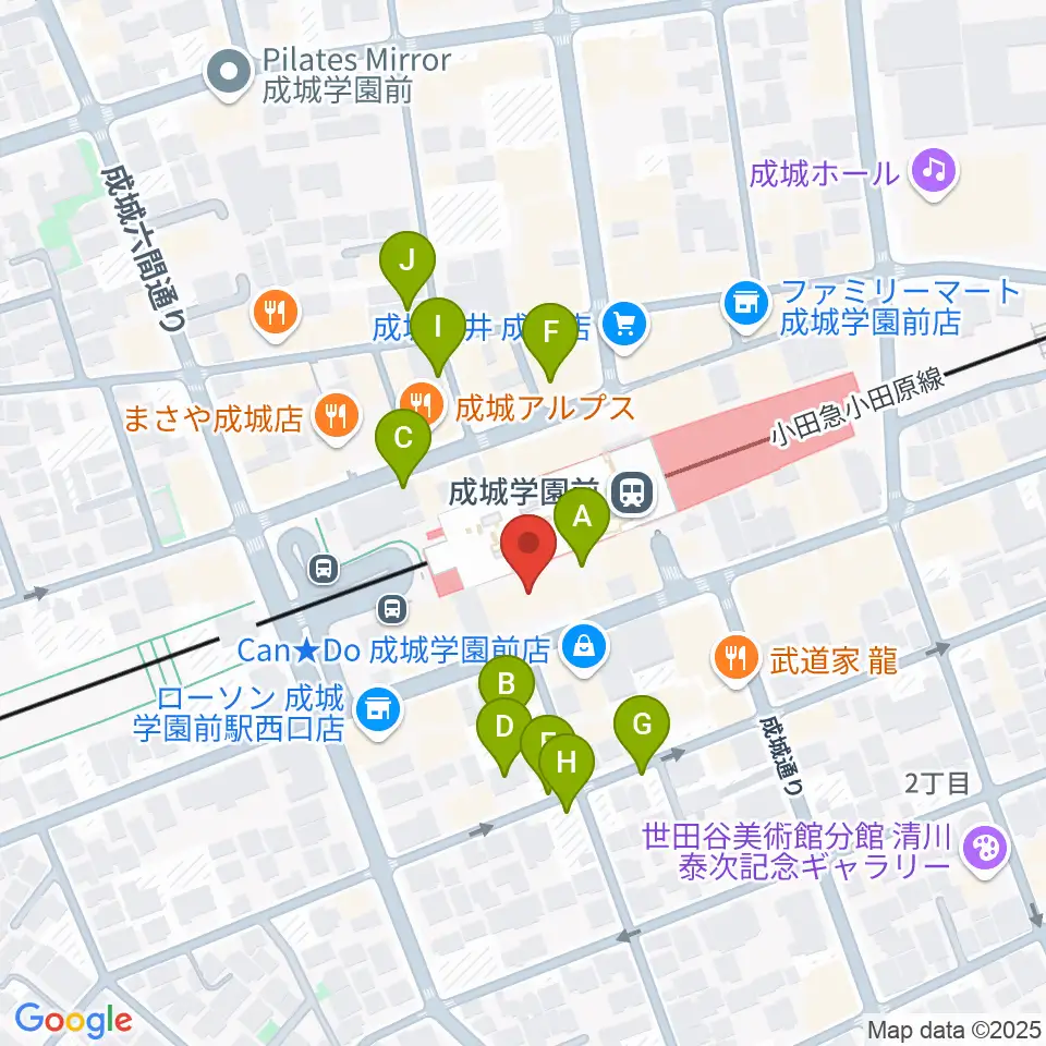 成城ミュージックアカデミー周辺の駐車場・コインパーキング一覧地図