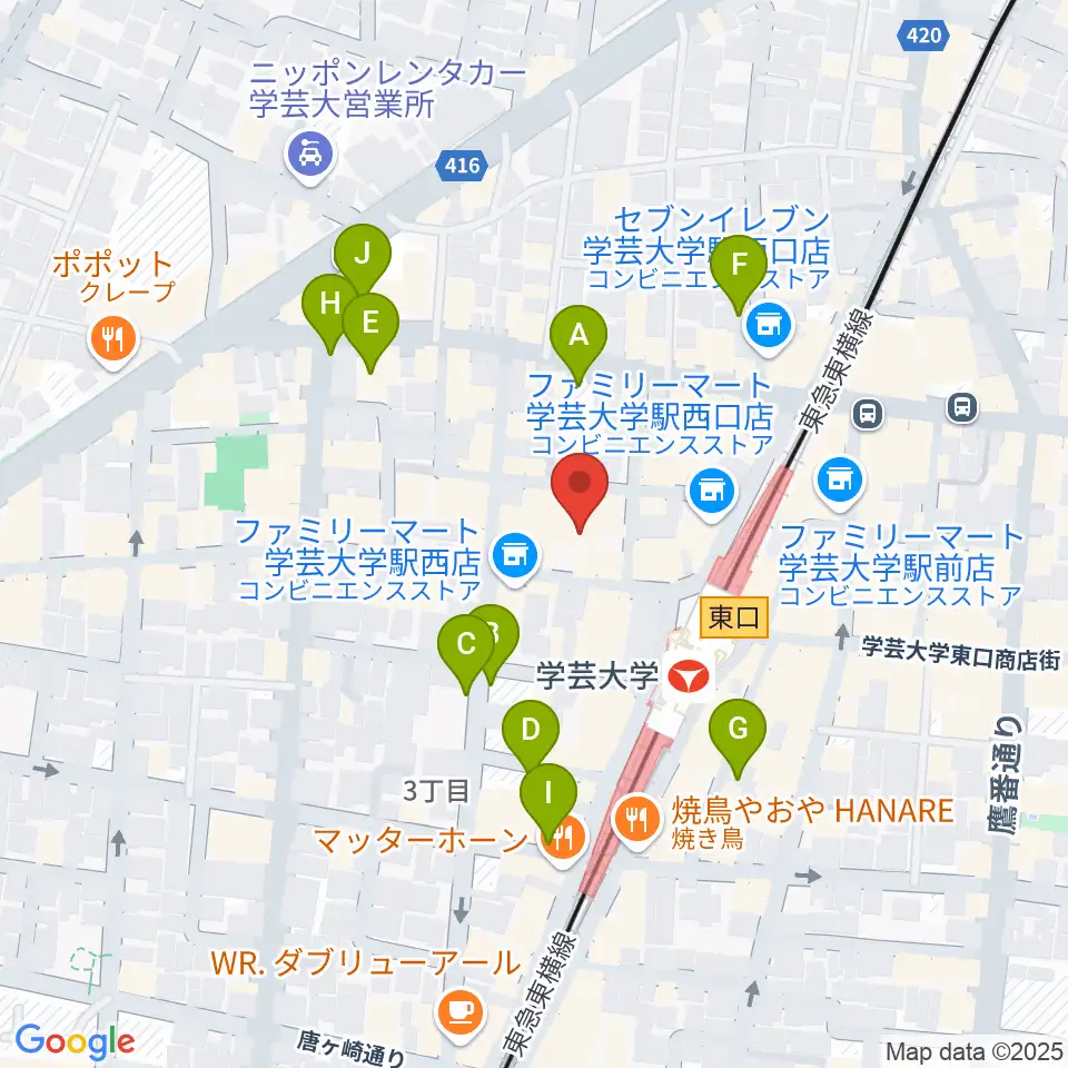 シェリーミュージックスクール周辺の駐車場・コインパーキング一覧地図