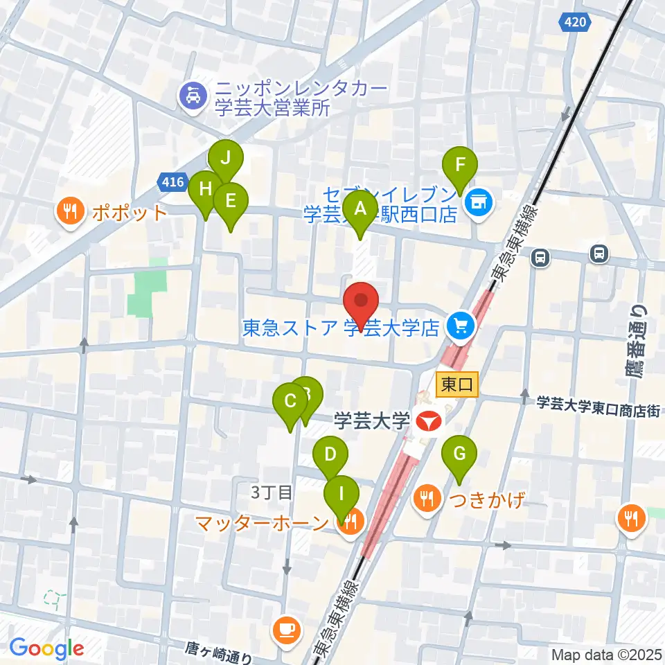シェリーミュージックスクール周辺の駐車場・コインパーキング一覧地図