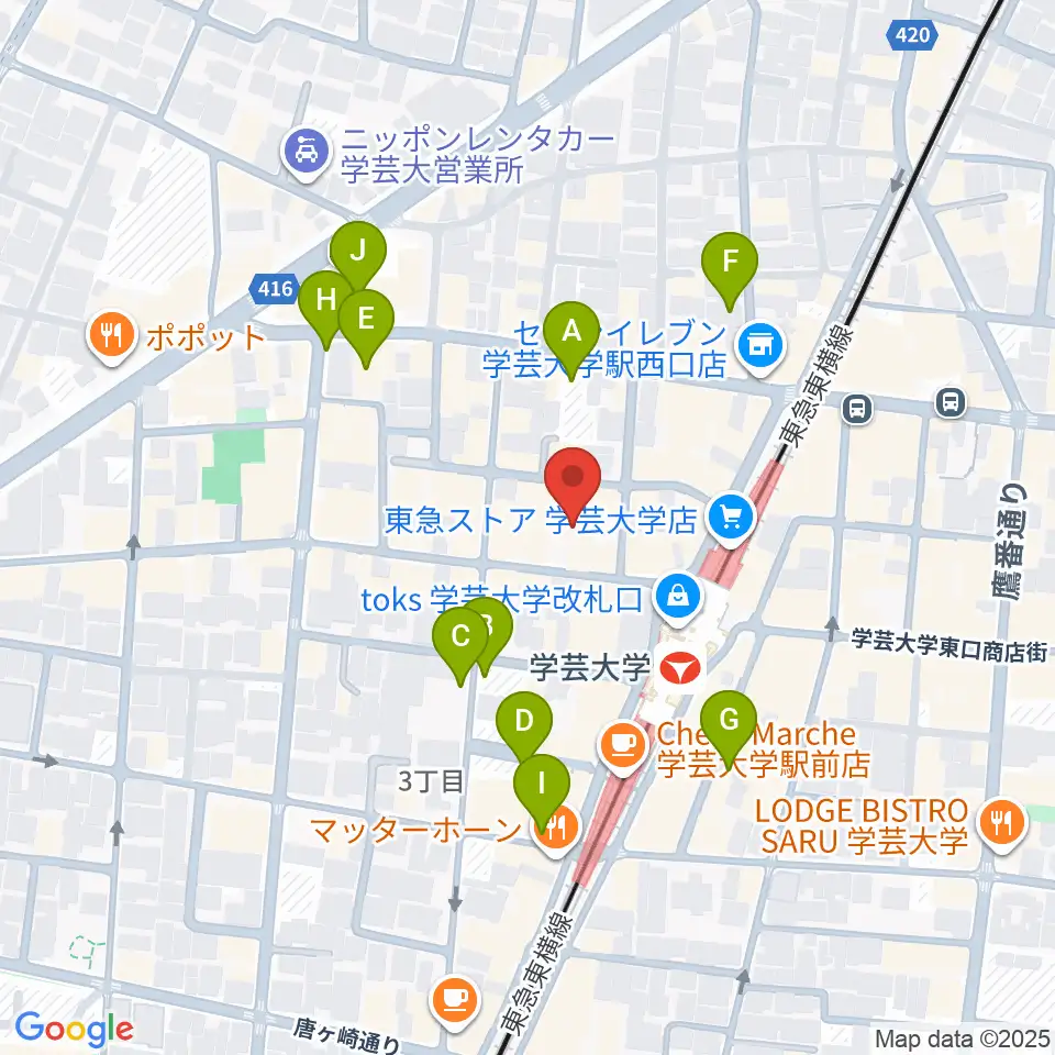 シェリーミュージックスクール周辺の駐車場・コインパーキング一覧地図