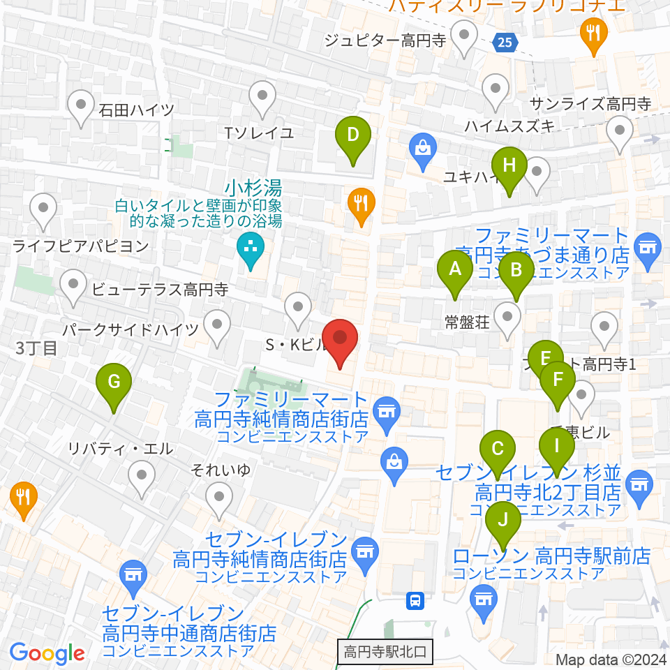 M'sボーカル教室周辺の駐車場・コインパーキング一覧地図