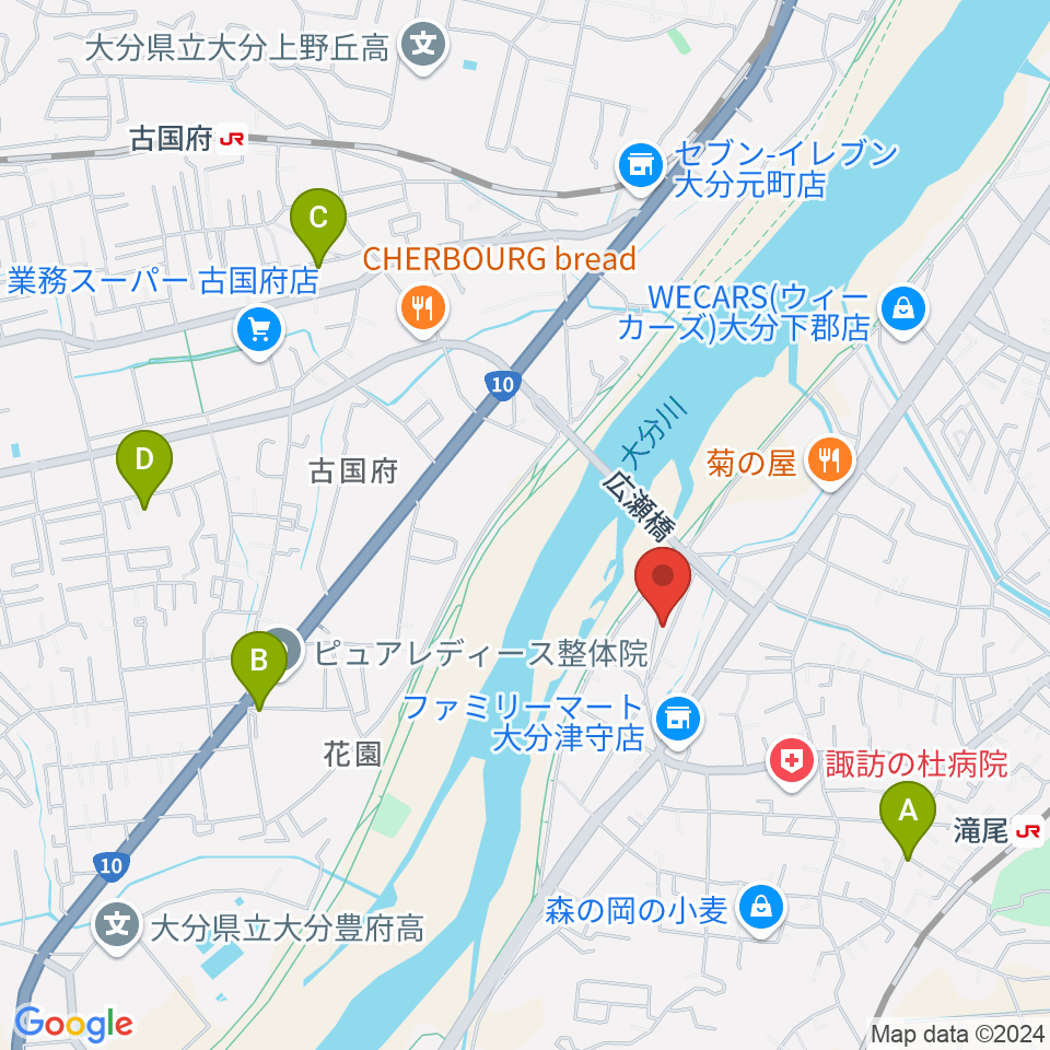 大分studio AFRO周辺の駐車場・コインパーキング一覧地図