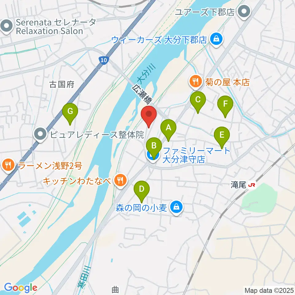 大分studio AFRO周辺の駐車場・コインパーキング一覧地図