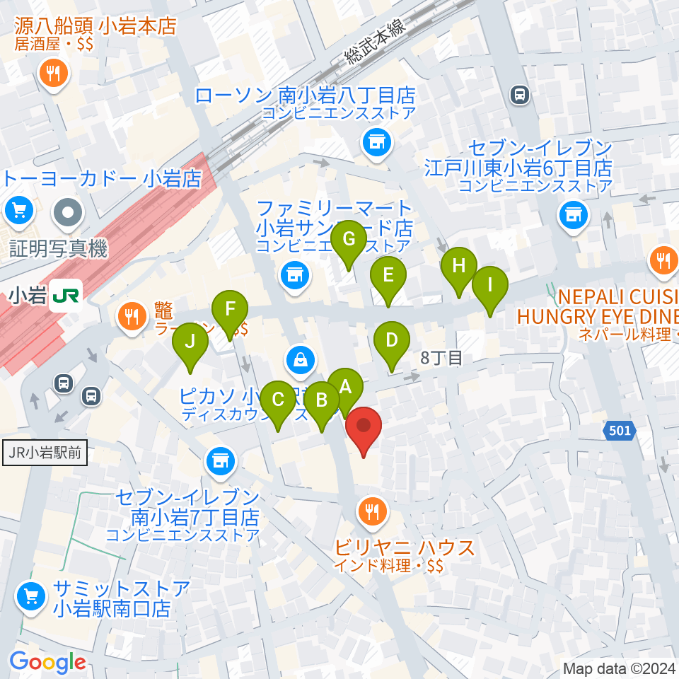 小岩STUDIO 2 TIMES周辺の駐車場・コインパーキング一覧地図