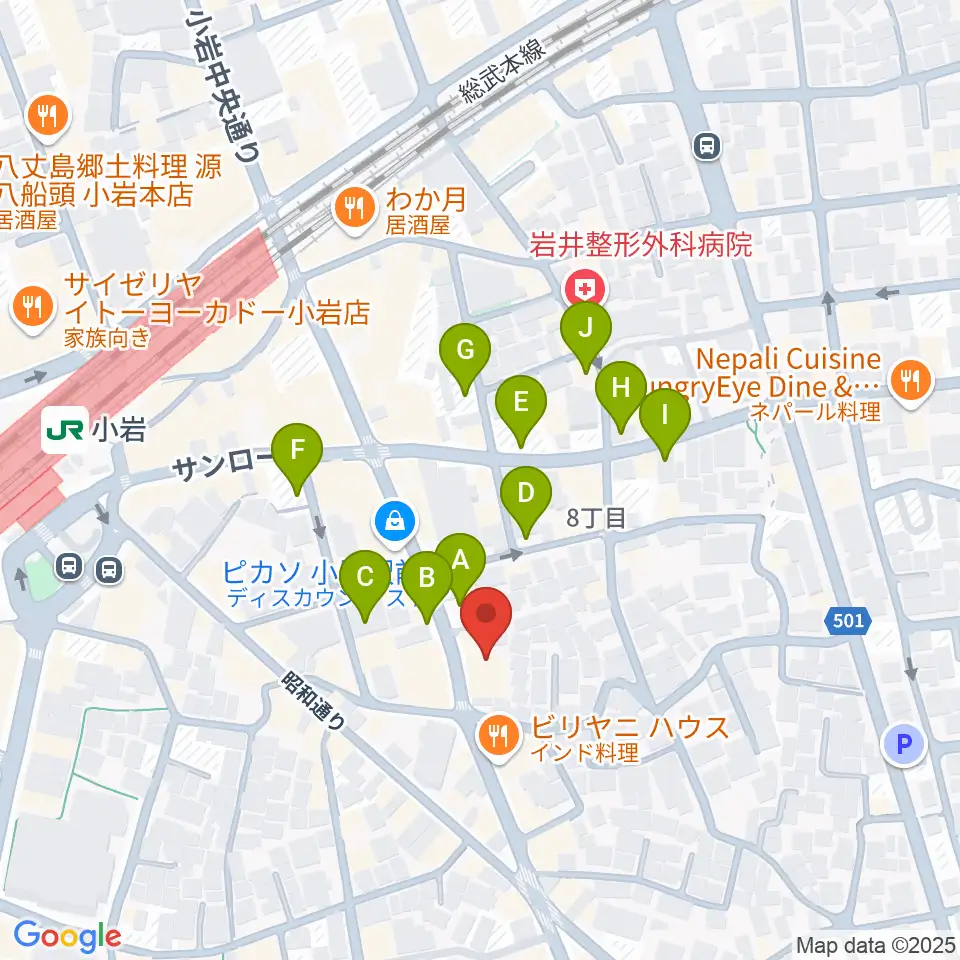 小岩STUDIO 2 TIMES周辺の駐車場・コインパーキング一覧地図