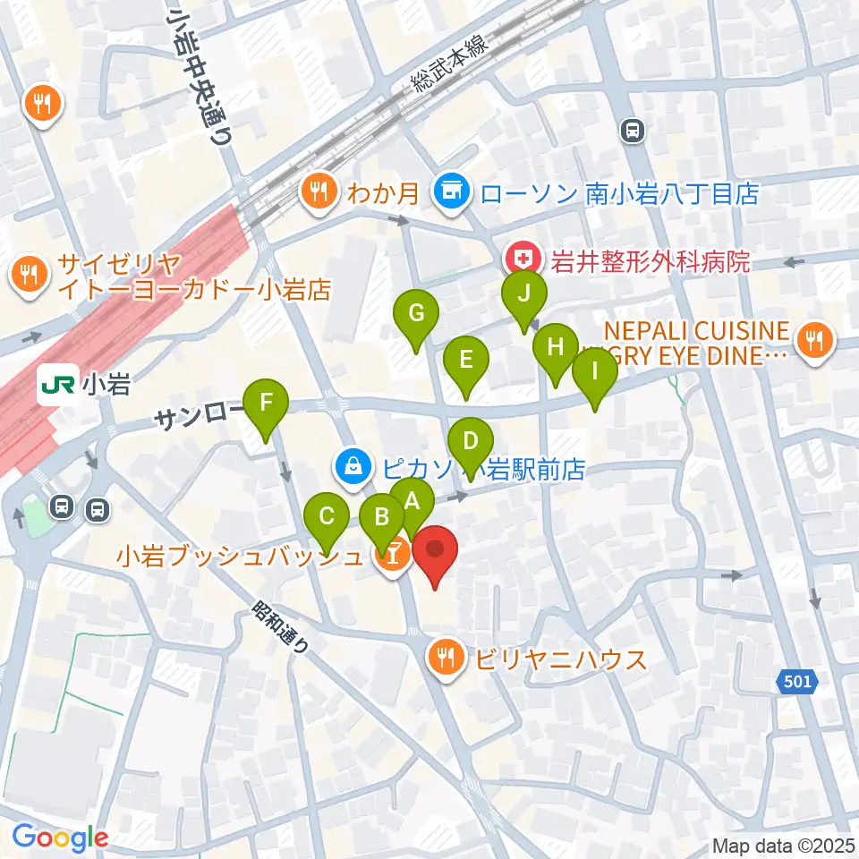 小岩STUDIO 2 TIMES周辺の駐車場・コインパーキング一覧地図