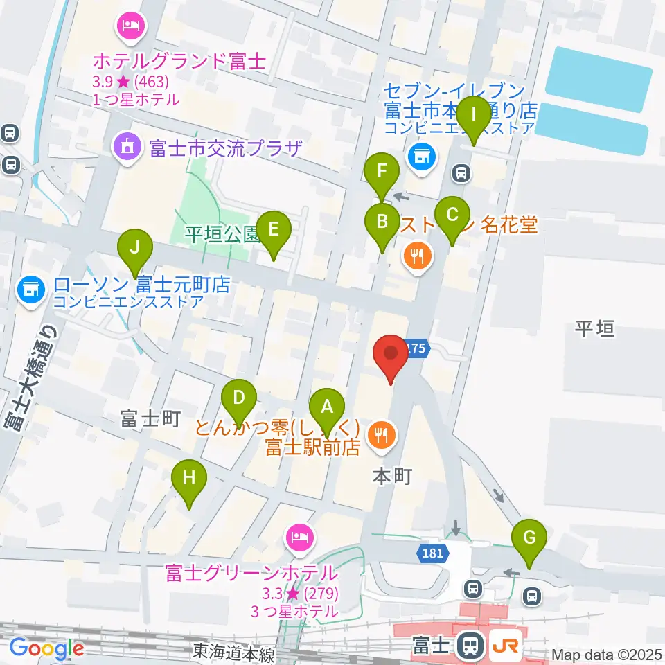 文化屋楽器店 ギターの杜周辺の駐車場・コインパーキング一覧地図